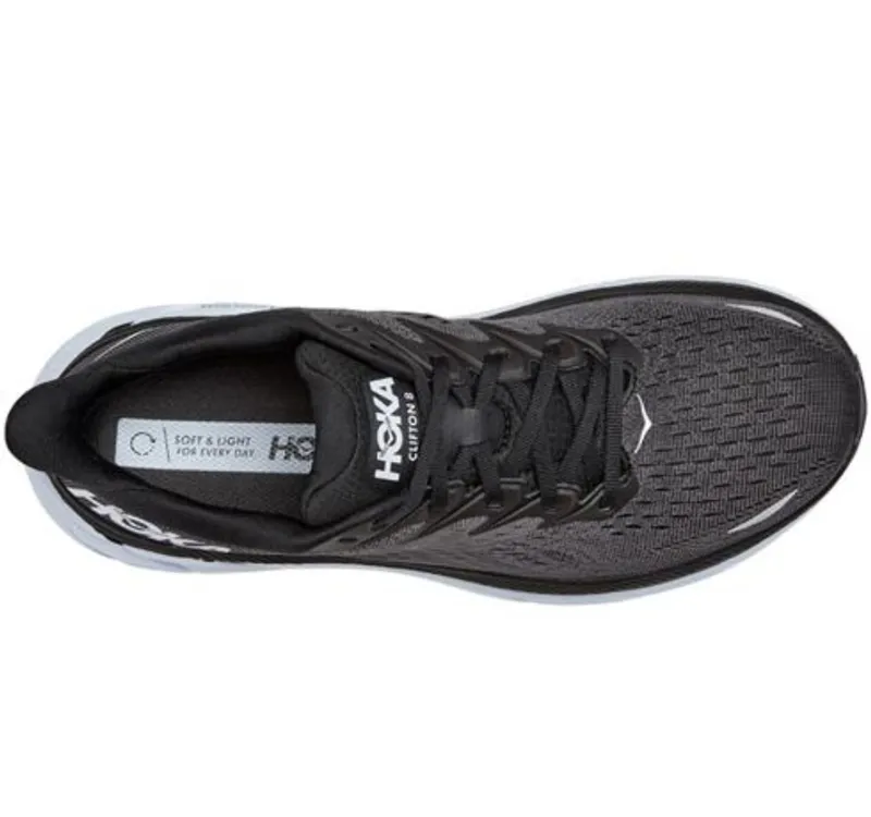 Hoka One One Men's Clifton 8 Black/White-5